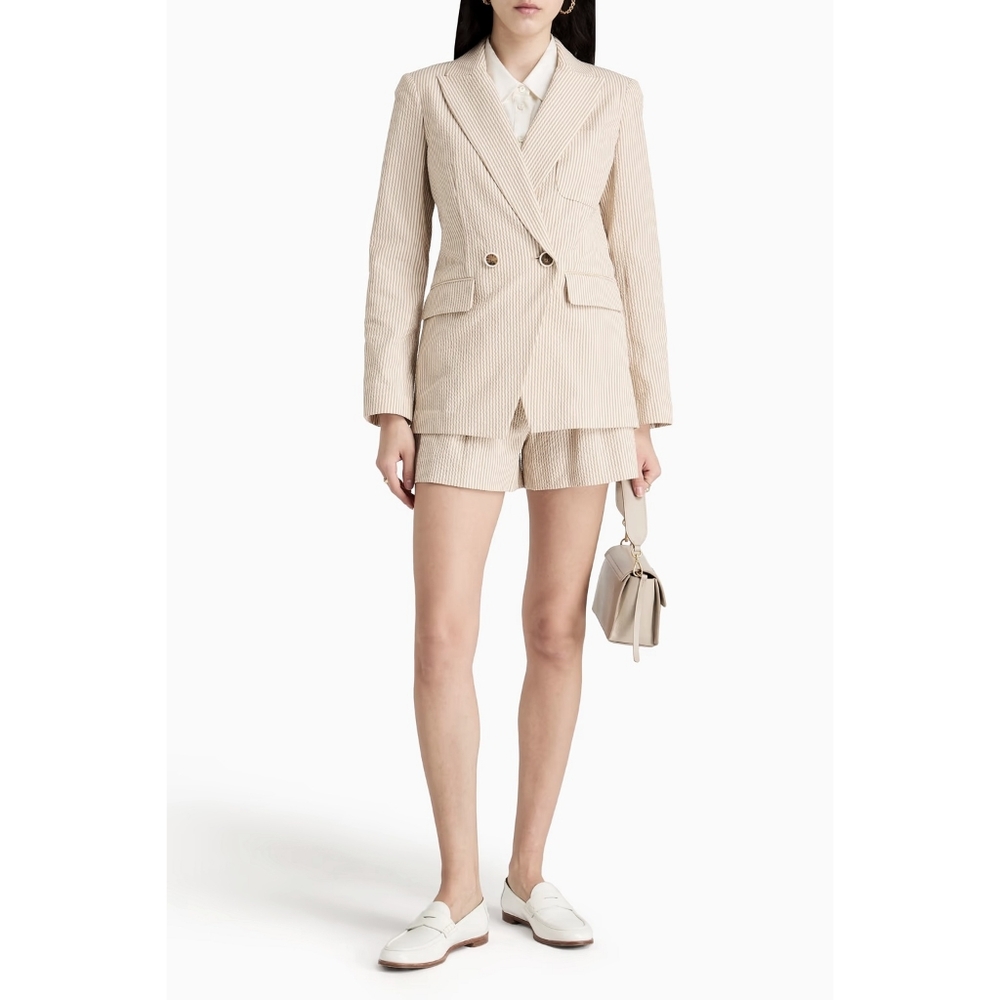 Veronica Beard Didion Stripe Nautical Fisherman Core Sailor Blazer Jacket